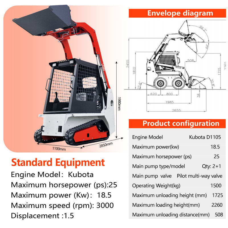 LEZUM LA670 Mini Small Skid Steer Loader Compact Track Diesel Mini Skid Steer Loader For Sale With Small Mini Skid Steer Attachments 4 In 1 Bucket - Мини-погрузчик с бортовым поворотом: фото 4 LEZUM LA670 Mini Small Skid Steer Loader Compact Track Diesel Mini Skid Steer Loader For Sale With Small Mini Skid Steer Attachments 4 In 1 Bucket - Мини-погрузчик с бортовым поворотом: фото 4