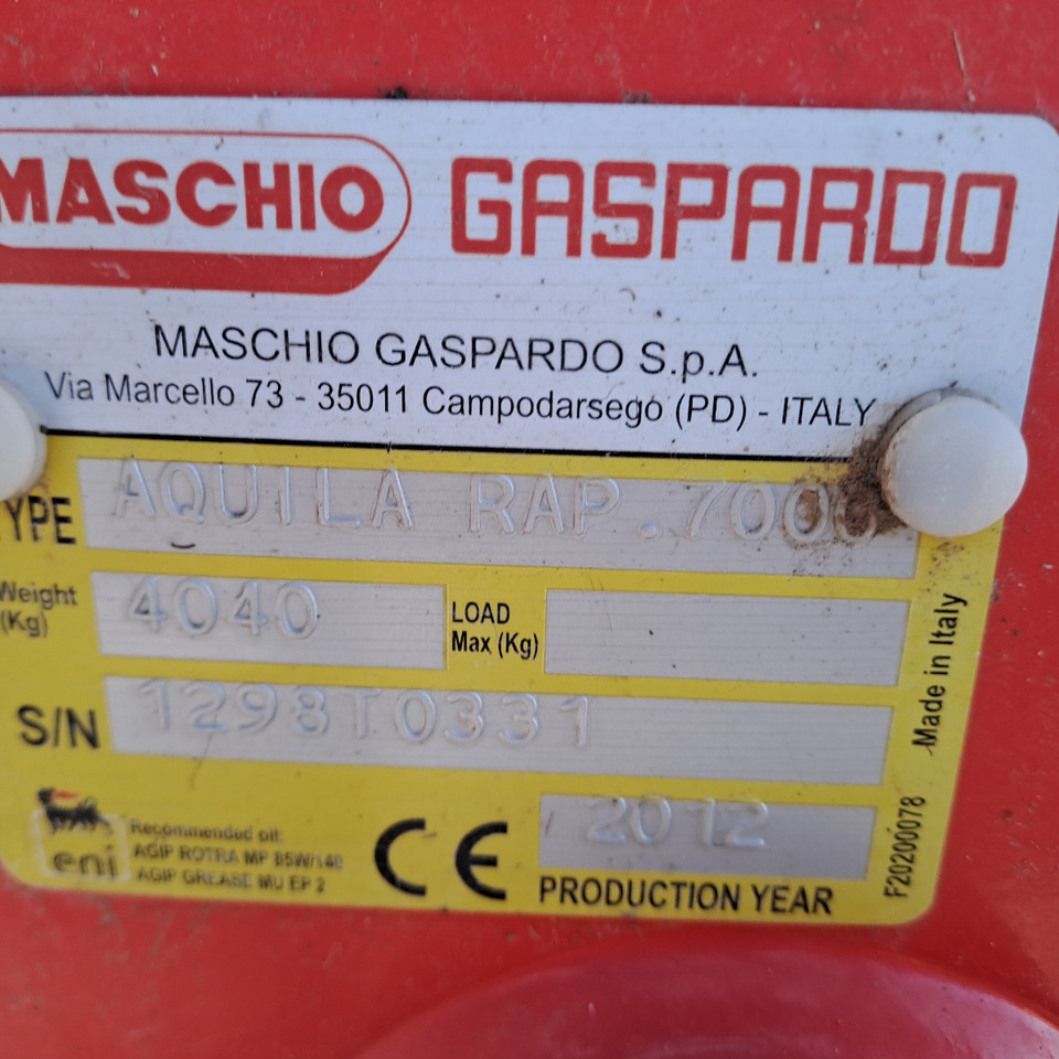 Почвофреза ERPICE ROTANTE PIEGHEVOLE MASCHIO AQUILA RAP 7000: фото 6