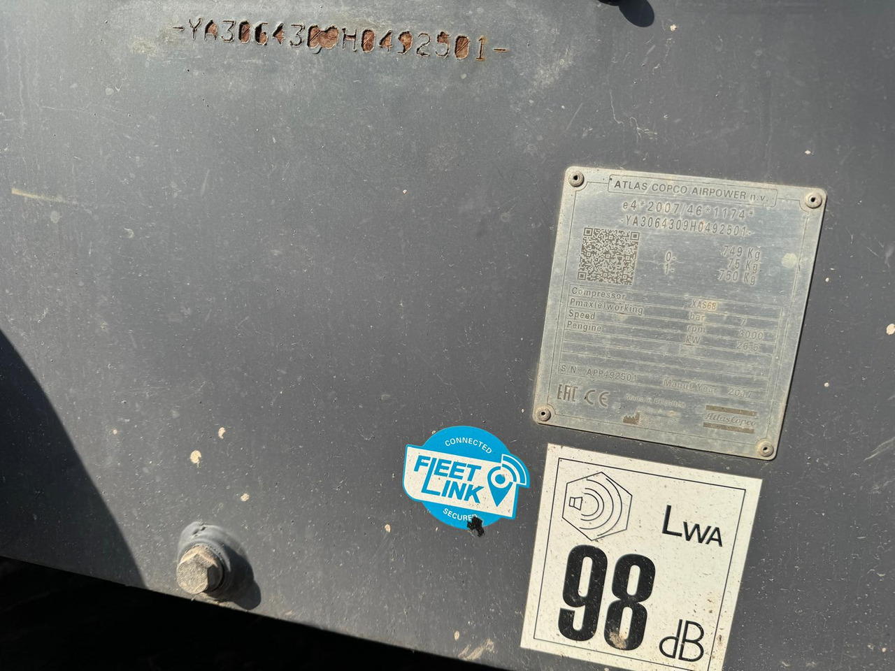 ATLAS COPCO XAS68 в лизинг ATLAS COPCO XAS68: фото 6