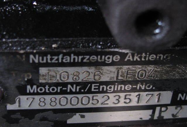 MAN D0826 LF04 MAN M 90 - Двигатель для Грузовиков: фото 2 MAN D0826 LF04 MAN M 90 - Двигатель для Грузовиков: фото 2