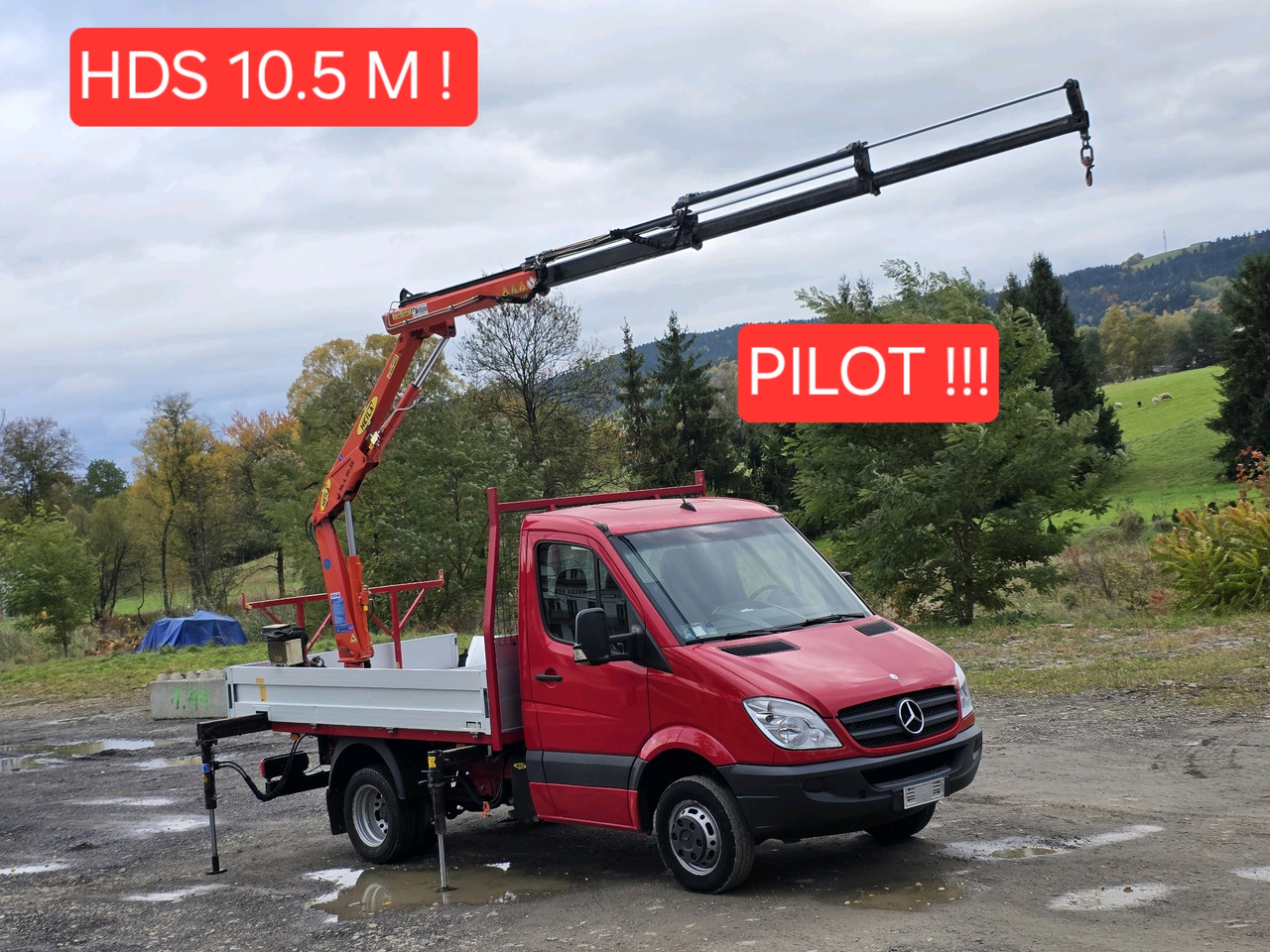 Mercedes-Benz Sprinter 418 CDI Skrzynia +HDS 10.5 M +Pilot  ! 87000km ! - Малотоннажный бортовой грузовик: фото 1 Mercedes-Benz Sprinter 418 CDI Skrzynia +HDS 10.5 M +Pilot  ! 87000km ! - Малотоннажный бортовой грузовик: фото 1