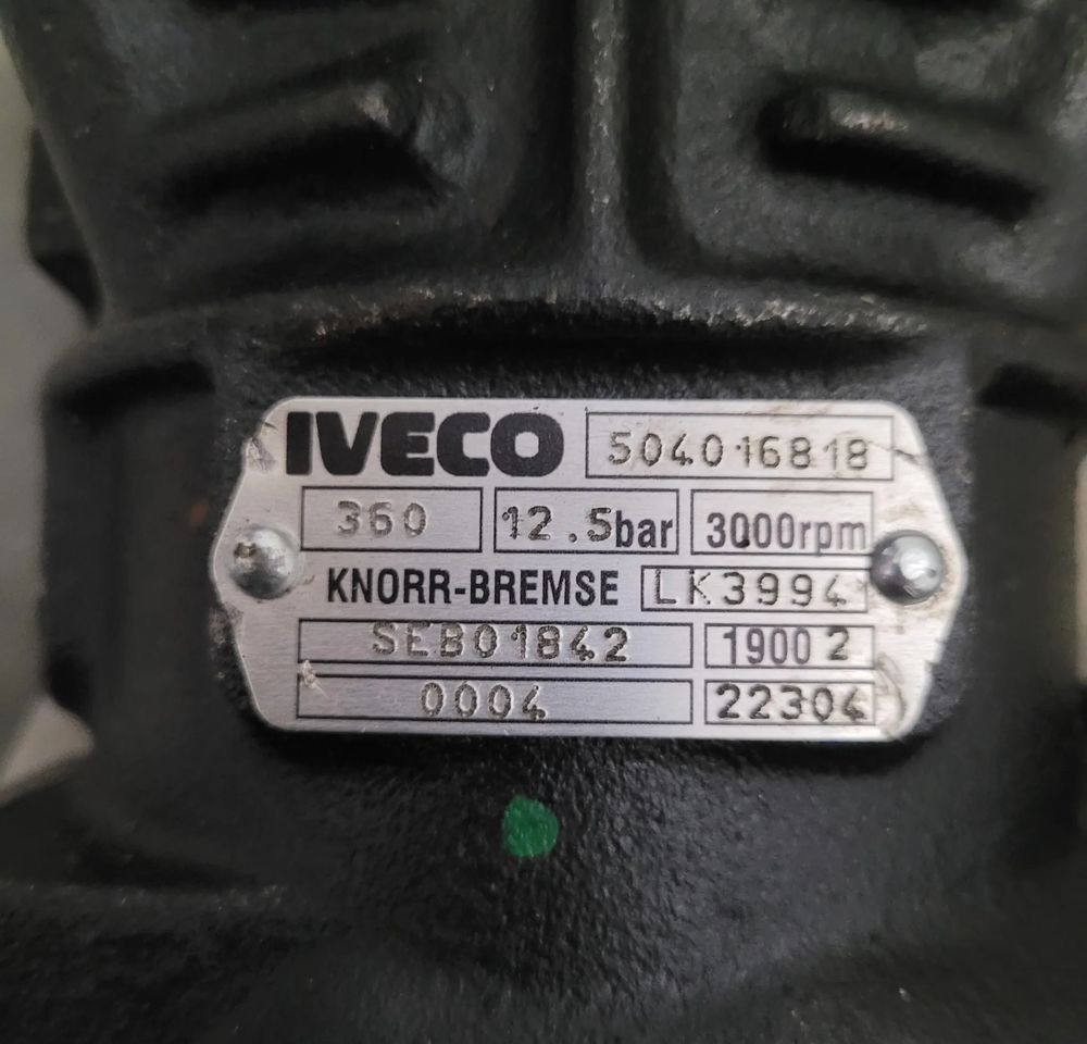 KOMPRESOR IVECO ORYGINAŁ OM 504016818 CHWALIM116 - Пневмокомпрессор для Грузовиков: фото 2 KOMPRESOR IVECO ORYGINAŁ OM 504016818 CHWALIM116 - Пневмокомпрессор для Грузовиков: фото 2