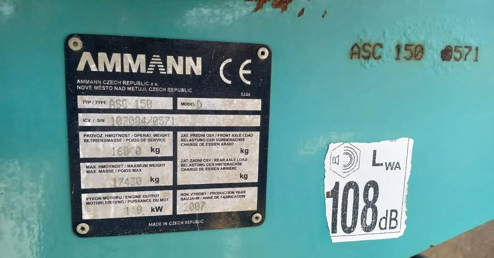 Ammann ASC 150 walec stal guma - Каток: фото 4 Ammann ASC 150 walec stal guma - Каток: фото 4