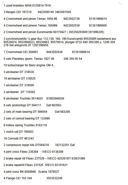 Pistonrings NE 120031000700 for MAN D25 Turbo - Поршень/ Кольцо/ Втулка: фото 3 Pistonrings NE 120031000700 for MAN D25 Turbo - Поршень/ Кольцо/ Втулка: фото 3