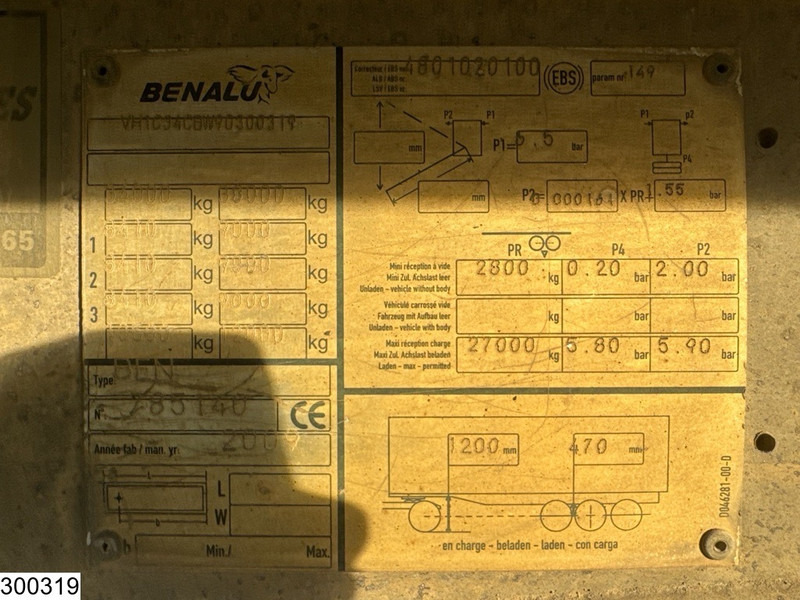 Benalu kipper - Самосвальный полуприцеп: фото 4 Benalu kipper - Самосвальный полуприцеп: фото 4