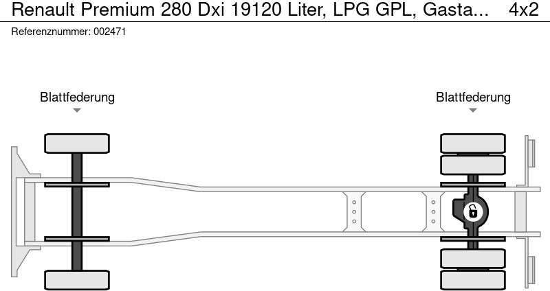 Renault Premium 280 Dxi 19120 Liter, LPG GPL, Gastank, Steel suspension в лизинг Renault Premium 280 Dxi 19120 Liter, LPG GPL, Gastank, Steel suspension: фото 15