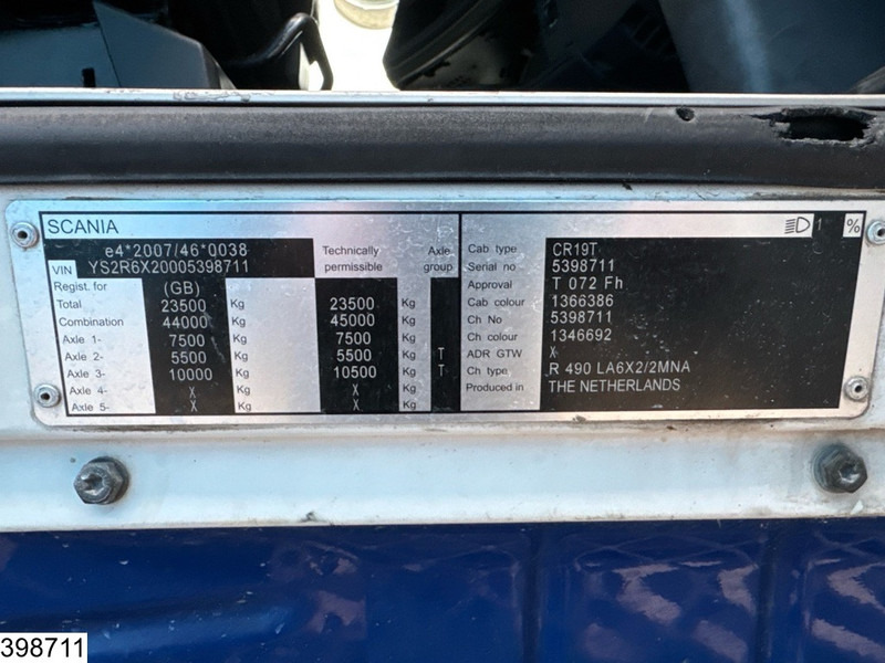 Тягач Scania R 490 6X2, EURO 6, RHD, PTO: фото 7