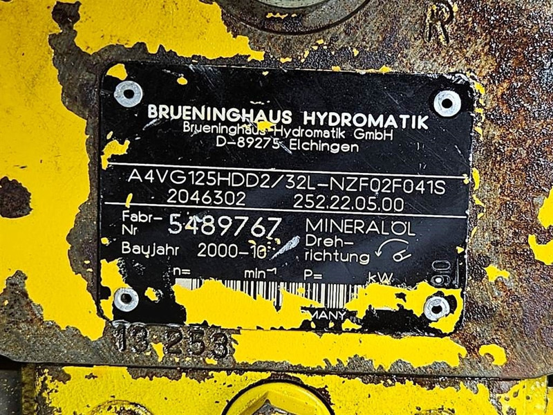 Brueninghaus Hydromatik A4VG125HDD2/32L-Drive pump/Fahrpumpe/Rijpomp - Гидравлика для Строительной техники: фото 5 Brueninghaus Hydromatik A4VG125HDD2/32L-Drive pump/Fahrpumpe/Rijpomp - Гидравлика для Строительной техники: фото 5