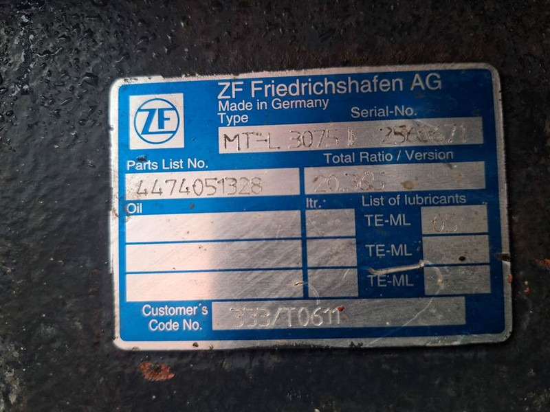 JCB 333/T0611-ZF MT-L3075II-4474051328-Axle/Achse/As - Ось и запчасти для Строительной техники: фото 5 JCB 333/T0611-ZF MT-L3075II-4474051328-Axle/Achse/As - Ось и запчасти для Строительной техники: фото 5