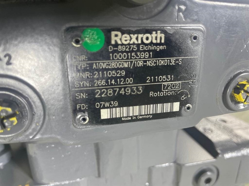 WACKER NEUSON 1000153991-Rexroth A10VG28DGDM2/10R-Drive pump - Гидравлика для Строительной техники: фото 5 WACKER NEUSON 1000153991-Rexroth A10VG28DGDM2/10R-Drive pump - Гидравлика для Строительной техники: фото 5