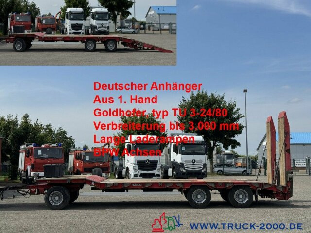 Goldhofer TU3-24/80 3 Achsen Verbreiterung bis 3m ABS/ EBS - Низкорамный прицеп: фото 1 Goldhofer TU3-24/80 3 Achsen Verbreiterung bis 3m ABS/ EBS - Низкорамный прицеп: фото 1