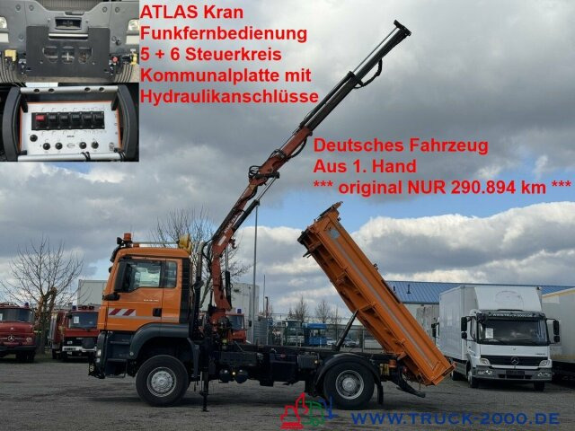 MAN 18.320 4x4 Atlas Kran 8,8m=770kg FB Winterdienst - Самосвал, Автоманипулятор: фото 1 MAN 18.320 4x4 Atlas Kran 8,8m=770kg FB Winterdienst - Самосвал, Автоманипулятор: фото 1