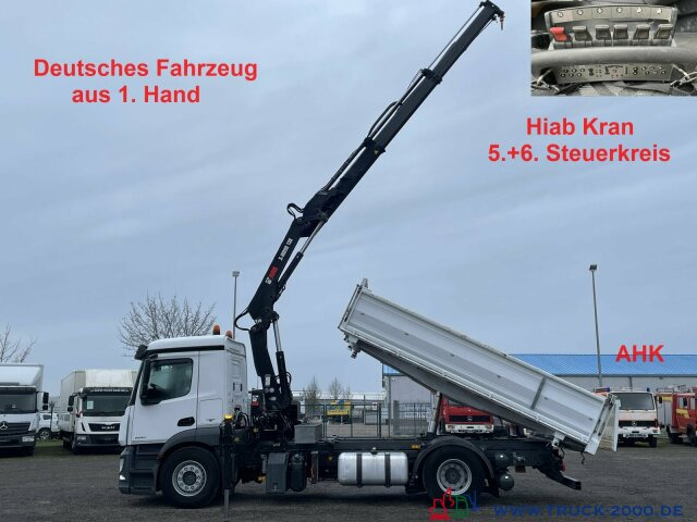 Mercedes-Benz Antos 1830 Hiab X-HIDUO138E2 Kran +FB 5+6 Kreis - Самосвал, Автоманипулятор: фото 1 Mercedes-Benz Antos 1830 Hiab X-HIDUO138E2 Kran +FB 5+6 Kreis - Самосвал, Автоманипулятор: фото 1