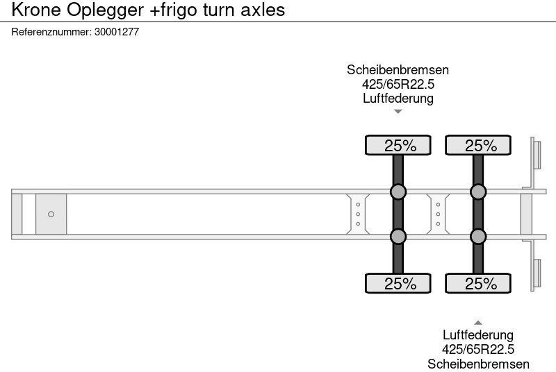 Полуприцеп-рефрижератор Krone Oplegger +frigo turn axles: фото 13