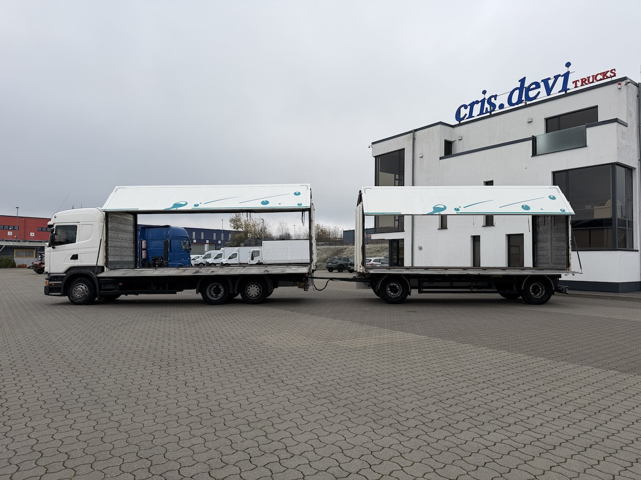 Грузовик с закрытым кузовом Scania R 450 6x2 Geränkezug + Orten Anhänger: фото 8