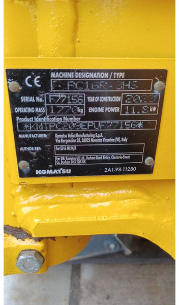 Komatsu PC16R-3HS - Мини-экскаватор: фото 2 Komatsu PC16R-3HS - Мини-экскаватор: фото 2