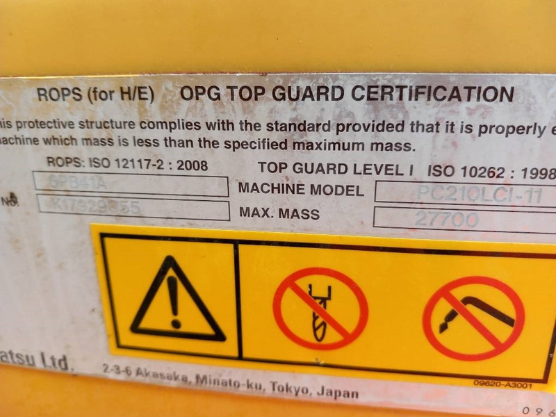 Komatsu PC210LCI-11 - Гусеничный экскаватор: фото 3 Komatsu PC210LCI-11 - Гусеничный экскаватор: фото 3