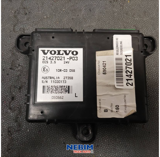 Volvo Volvo - 21427021 - Regeleenheid hoogteregeling - Запчасти для Грузовиков: фото 2 Volvo Volvo - 21427021 - Regeleenheid hoogteregeling - Запчасти для Грузовиков: фото 2