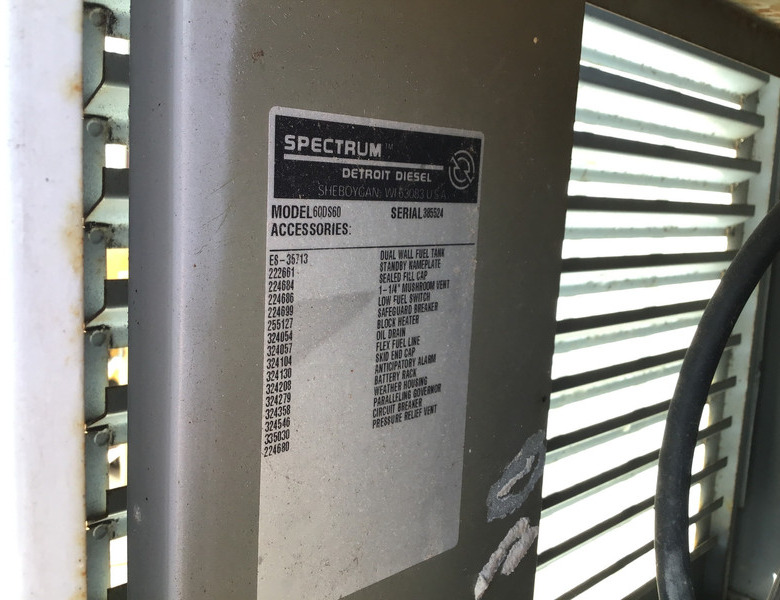 Электрогенератор Detroit Diesel 60DS60 GENERATOR 54 KVA USED: фото 7