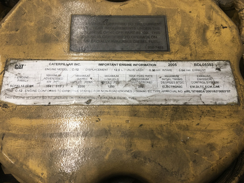 Строительная техника Caterpillar C12 BDL-1915394 USED: фото 6
