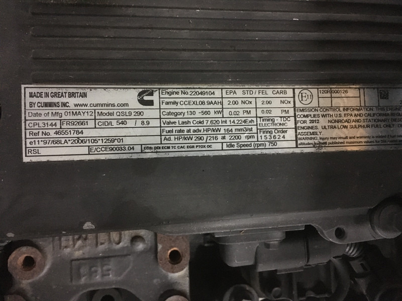 Новый Строительная техника Cummins QSL9 CPL3144 RECONDITIONED: фото 6