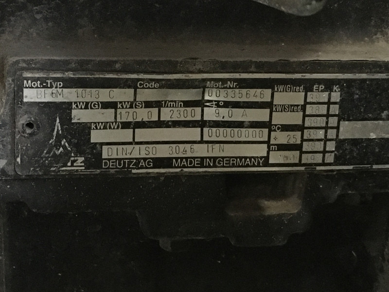 Строительная техника Deutz BF6M1013C USED: фото 6