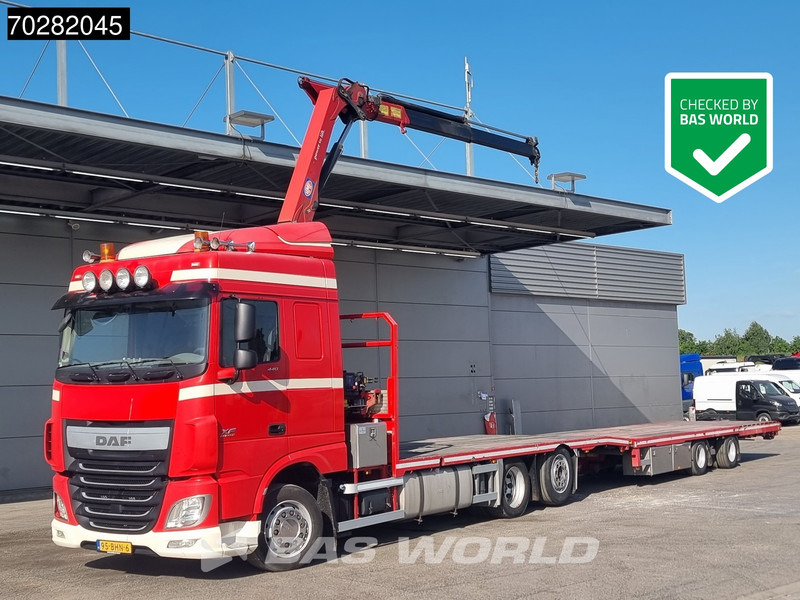 DAF XF 440 6X2 NL-Truck Transporter HMF 900-K2 Kran Winch Lift-Lenkachse Euro 6 - Грузовик, Автоманипулятор: фото 1 DAF XF 440 6X2 NL-Truck Transporter HMF 900-K2 Kran Winch Lift-Lenkachse Euro 6 - Грузовик, Автоманипулятор: фото 1