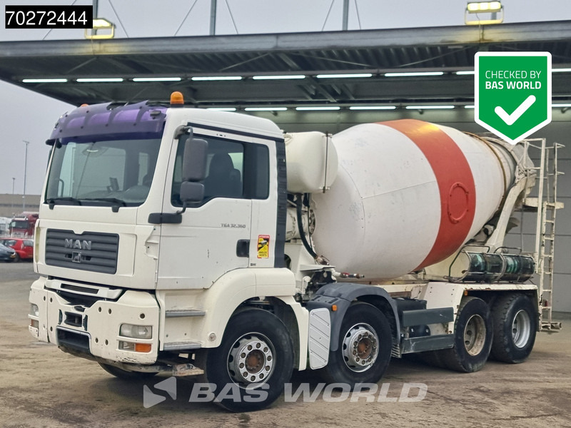 MAN TGA 32.360 8X4 Stetter 9m3 Steelsuspension Euro 4 - Автобетоносмеситель: фото 1 MAN TGA 32.360 8X4 Stetter 9m3 Steelsuspension Euro 4 - Автобетоносмеситель: фото 1