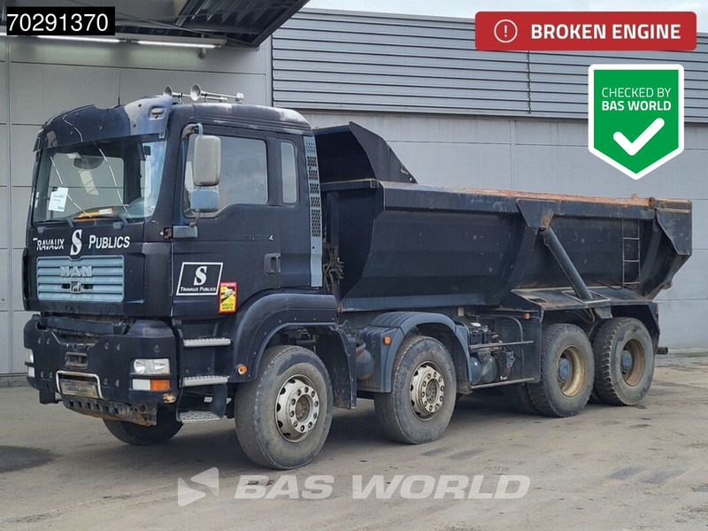 MAN TGA 35.480 8X4 BROKEN ENGINE! 16m3 tipper Steel suspension Manual Retarder Euro 2 - Самосвал: фото 1 MAN TGA 35.480 8X4 BROKEN ENGINE! 16m3 tipper Steel suspension Manual Retarder Euro 2 - Самосвал: фото 1