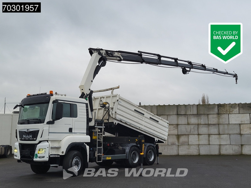 MAN TGS 33.420 6X6 Palfinger PK33002 EH Crane 12m3 tipper Manual Retarder Big-Axle Euro 6 - Самосвал, Автоманипулятор: фото 1 MAN TGS 33.420 6X6 Palfinger PK33002 EH Crane 12m3 tipper Manual Retarder Big-Axle Euro 6 - Самосвал, Автоманипулятор: фото 1
