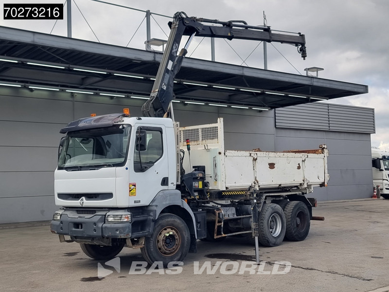 Renault Kerax 360 6X4 Hiab 144 B-2 Hiduo Kran Manual Big-Axle Steelsuspension Euro 3 - Самосвал, Автоманипулятор: фото 1 Renault Kerax 360 6X4 Hiab 144 B-2 Hiduo Kran Manual Big-Axle Steelsuspension Euro 3 - Самосвал, Автоманипулятор: фото 1