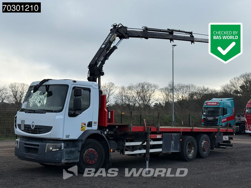 Renault Premium 410 6X2 Terex 120.2E - A3L Kran Crane Lift-Axle Manual Euro 5 - Грузовик бортовой/ Платформа, Автоманипулятор: фото 1 Renault Premium 410 6X2 Terex 120.2E - A3L Kran Crane Lift-Axle Manual Euro 5 - Грузовик бортовой/ Платформа, Автоманипулятор: фото 1