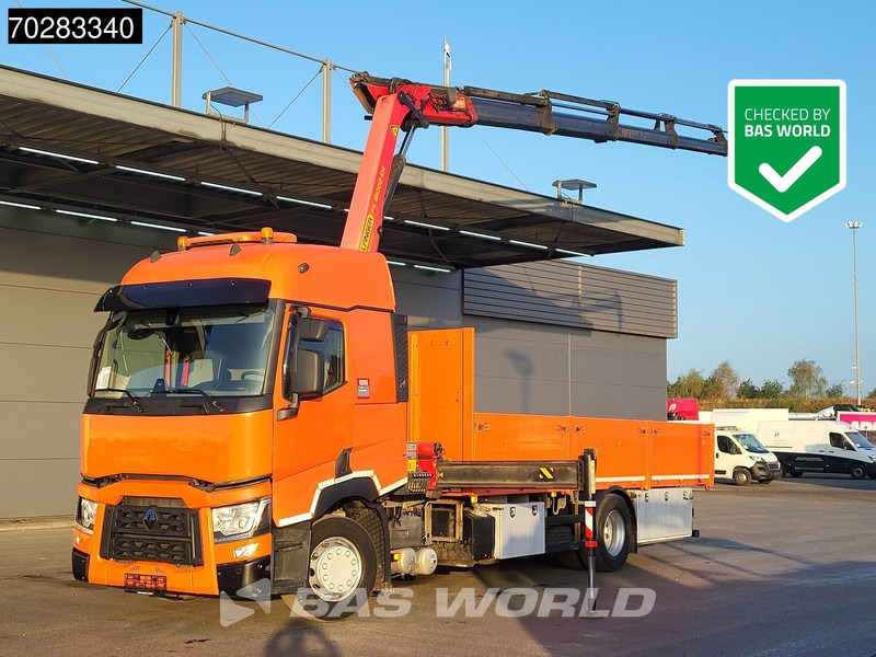 Renault T 380 4X2 Palfinger PK18002-EH Kran Crane Retarder Standklima Euro 6 - Грузовик бортовой/ Платформа, Автоманипулятор: фото 1 Renault T 380 4X2 Palfinger PK18002-EH Kran Crane Retarder Standklima Euro 6 - Грузовик бортовой/ Платформа, Автоманипулятор: фото 1