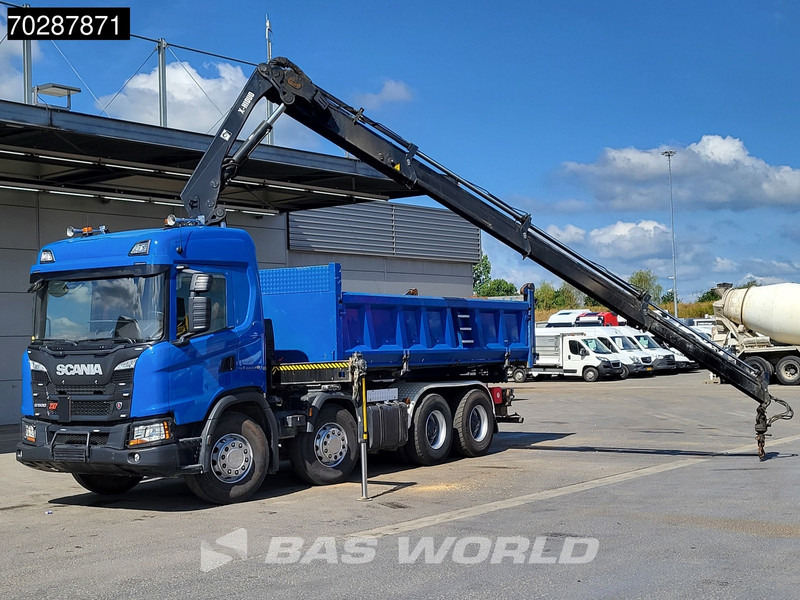 Самосвал, Автоманипулятор Scania G500 8X4 Hiab X-HIDUO 228 E-3 Crane Retarder Big-Axle Josset Menguy Tipper 14m3 Euro 6: фото 7