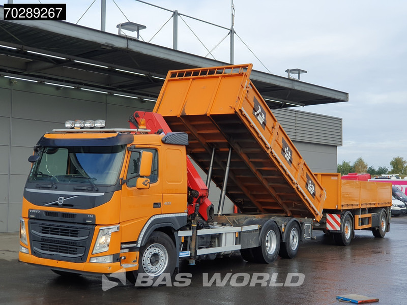 Самосвал, Автоманипулятор Volvo FM 420 6X2 Combi HMF 2120 K 4 Crane Kran Lift+lenkasche Euro 6: фото 9