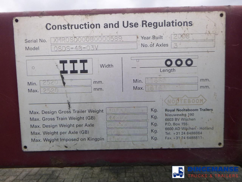 Низкорамный полуприцеп Nooteboom 3-axle semi-lowbed trailer extendable 14.5 m + ramps: фото 16