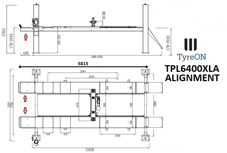 TPL6400XLA 4 post wheel alignment lift - 5.8 m runways - 6.4T - Оборудование для гаражей/ Мастерских: фото 2 TPL6400XLA 4 post wheel alignment lift - 5.8 m runways - 6.4T - Оборудование для гаражей/ Мастерских: фото 2