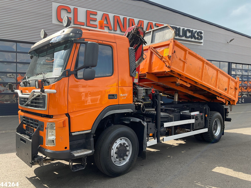 Самосвал, Автоманипулятор Volvo FM 340 4x4 Palfinger 10 Tonmeter laadkraan Manual Full steel: фото 8