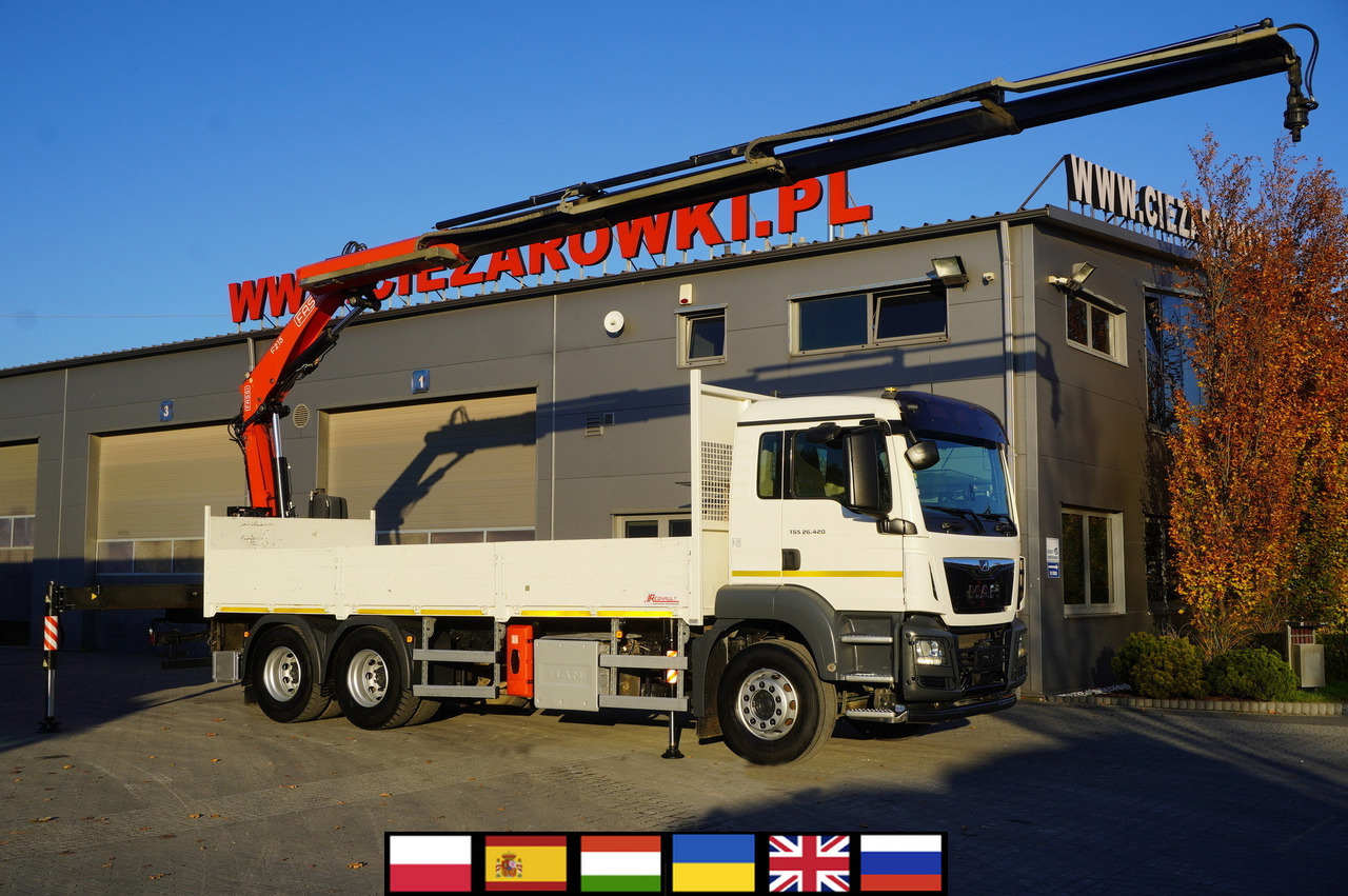 MAN TGS 26.420 E6 6x4 / Fassi F215A crane / 360 MTH! / 5.6 t capacity / 12.7 m reach / 120 tho. km! - Автоманипулятор: фото 1 MAN TGS 26.420 E6 6x4 / Fassi F215A crane / 360 MTH! / 5.6 t capacity / 12.7 m reach / 120 tho. km! - Автоманипулятор: фото 1