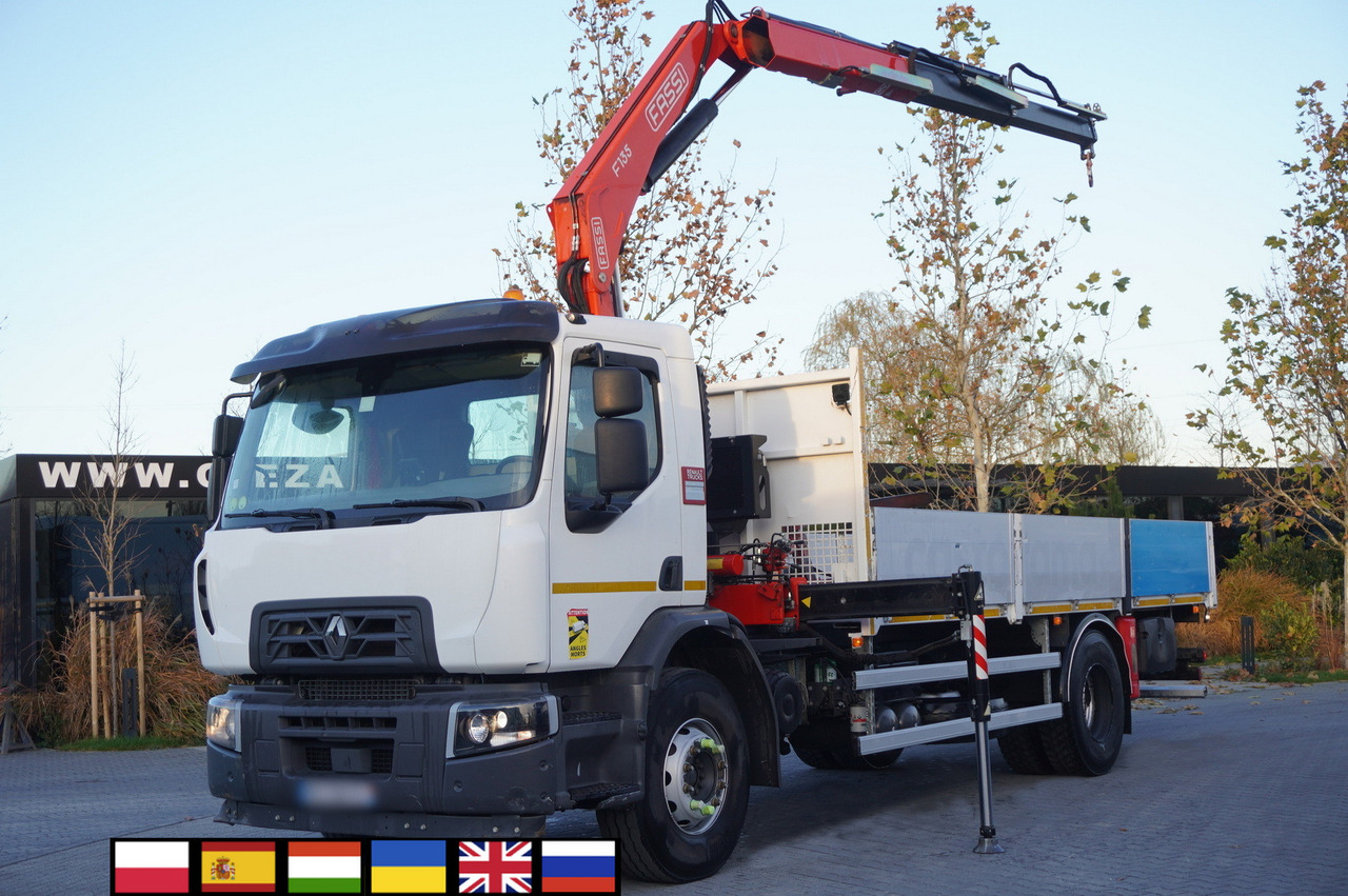 RENAULT C280 DTI 8 / FASSI crane 5.6 T / range 8 m / Flatbed 15 EPAL - Автоманипулятор: фото 1 RENAULT C280 DTI 8 / FASSI crane 5.6 T / range 8 m / Flatbed 15 EPAL - Автоманипулятор: фото 1