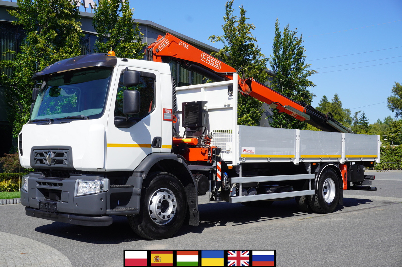 RENAULT C280 DTI 8 / FASSI crane 5.6 T / range 8 m / Flatbed 15 EPAL - Грузовик бортовой/ Платформа, Автоманипулятор: фото 1 RENAULT C280 DTI 8 / FASSI crane 5.6 T / range 8 m / Flatbed 15 EPAL - Грузовик бортовой/ Платформа, Автоманипулятор: фото 1