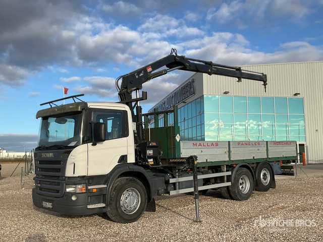 2007 Scania P340 2006 Hiab 144B-2 5 ton on 6x2 Flatbed Truck with Crane - Грузовик бортовой/ Платформа, Автоманипулятор: фото 2 2007 Scania P340 2006 Hiab 144B-2 5 ton on 6x2 Flatbed Truck with Crane - Грузовик бортовой/ Платформа, Автоманипулятор: фото 2
