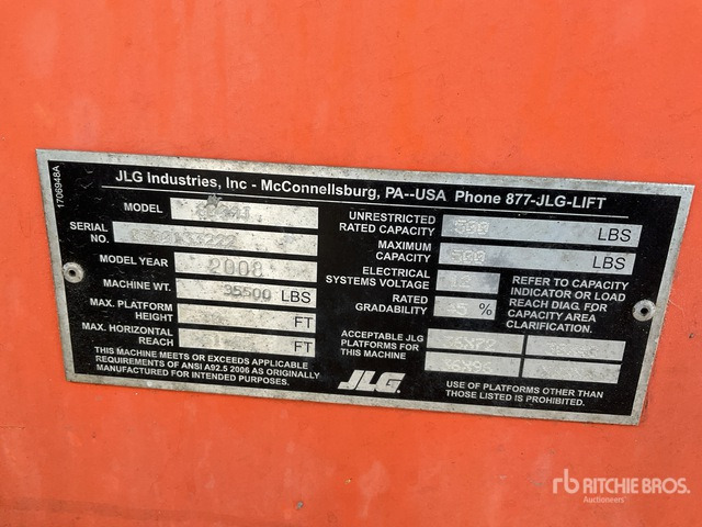 2008 JLG 800AJ 4WD Diesel Articulating Boom Lift - Коленчатый подъемник: фото 3 2008 JLG 800AJ 4WD Diesel Articulating Boom Lift - Коленчатый подъемник: фото 3