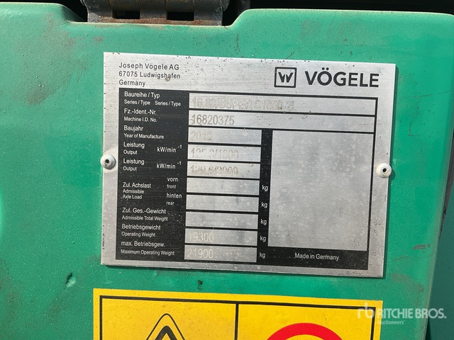 Vogele SUPER 1800-2L Asphalt Paver - Косилка-измельчитель/ Мульчер: фото 1 Vogele SUPER 1800-2L Asphalt Paver - Косилка-измельчитель/ Мульчер: фото 1