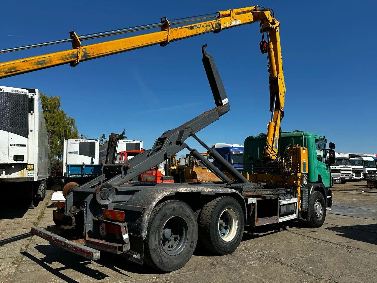 Scania P114-380 6X2 Ampirol + Heila 13000 5T Crane Manu - Грузовик-контейнеровоз/ Сменный кузов: фото 5 Scania P114-380 6X2 Ampirol + Heila 13000 5T Crane Manu - Грузовик-контейнеровоз/ Сменный кузов: фото 5