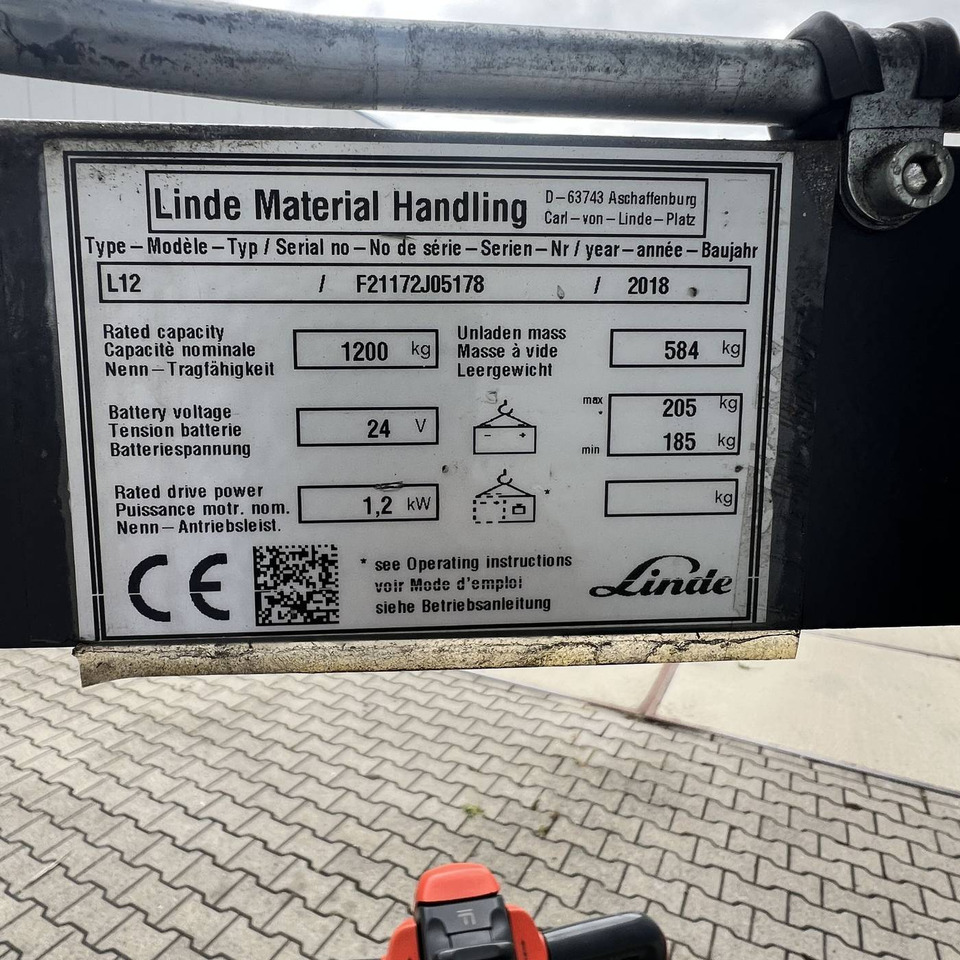 Штабелер Linde L12 (1172): фото 15
