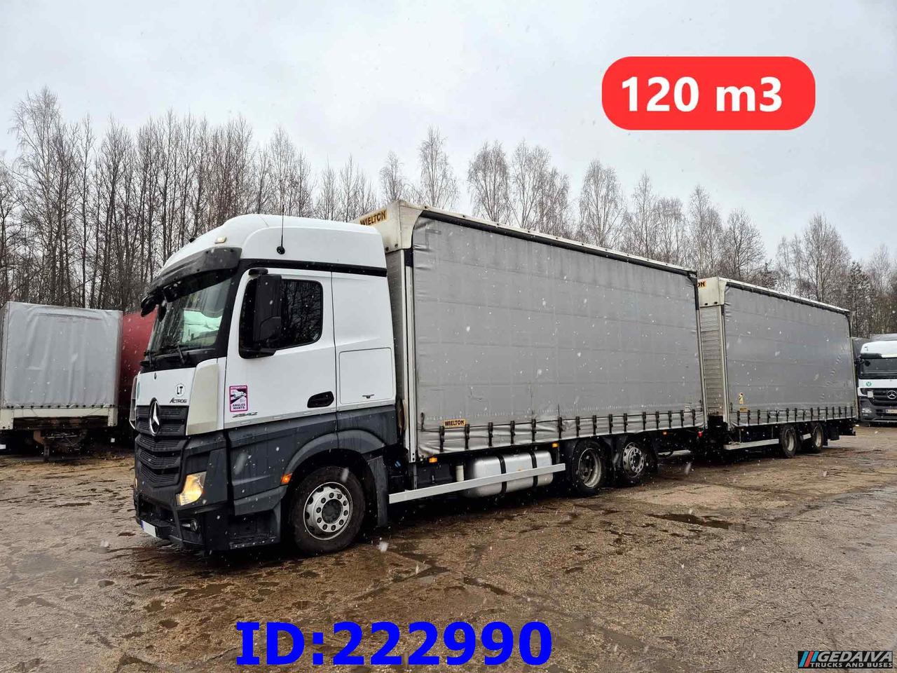 MERCEDES-BENZ Actros 2542 6x2 Euro6 + Wielton trailer - Тентованный грузовик: фото 1 MERCEDES-BENZ Actros 2542 6x2 Euro6 + Wielton trailer - Тентованный грузовик: фото 1