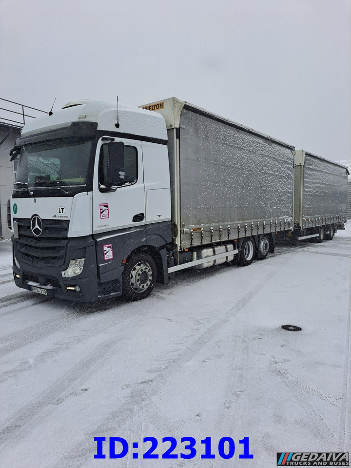 MERCEDES-BENZ Actros 2542 6x2 Euro6 + trailer - Тентованный грузовик: фото 1 MERCEDES-BENZ Actros 2542 6x2 Euro6 + trailer - Тентованный грузовик: фото 1