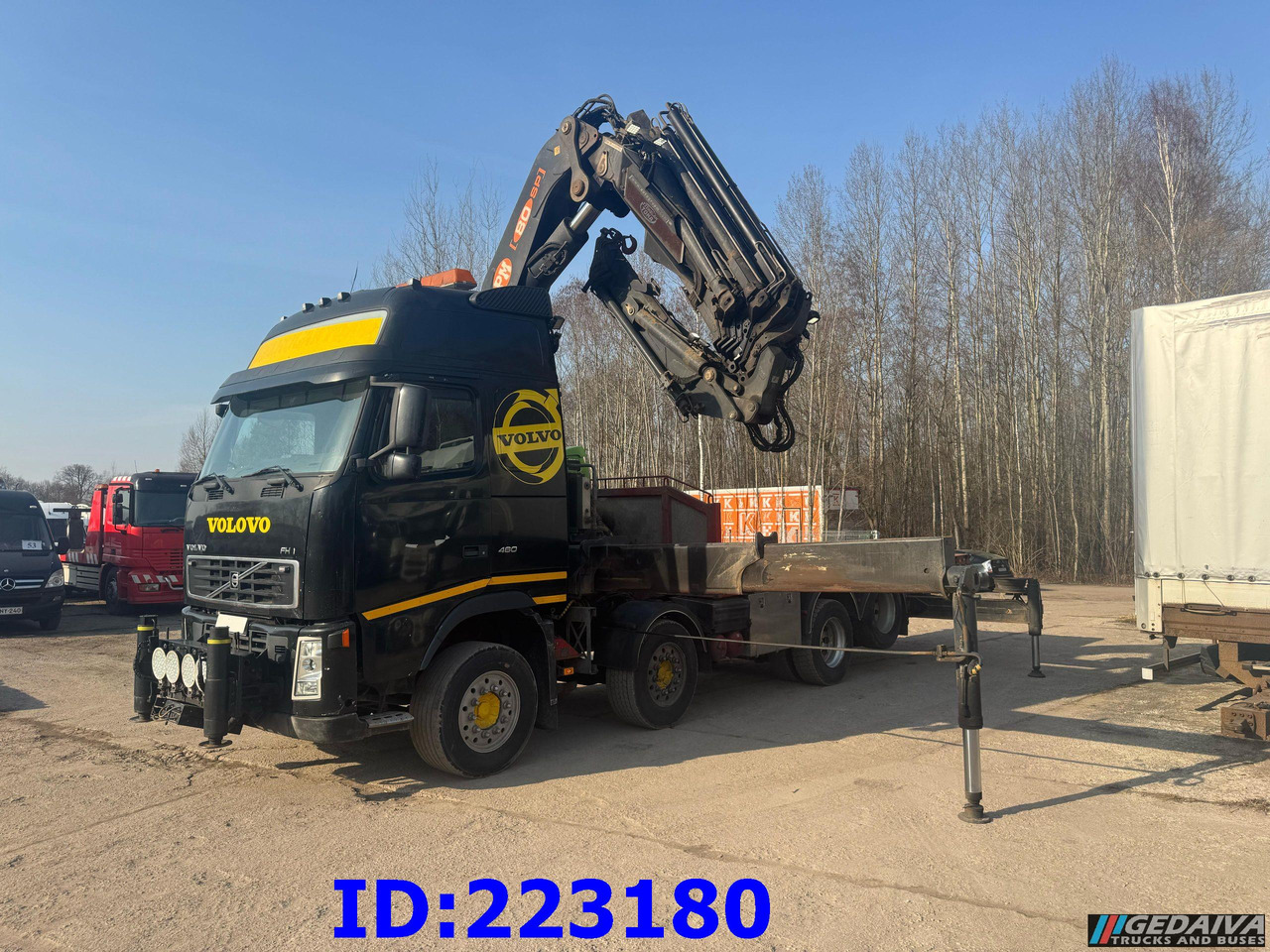 VOLVO FH12 460HP 8X2 + Crane PM 80SP - Грузовик бортовой/ Платформа: фото 1 VOLVO FH12 460HP 8X2 + Crane PM 80SP - Грузовик бортовой/ Платформа: фото 1