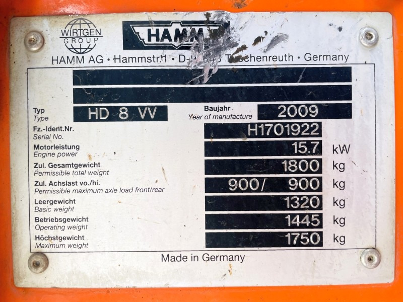 Hamm HD8 VV (3821) - Дорожный каток: фото 3 Hamm HD8 VV (3821) - Дорожный каток: фото 3
